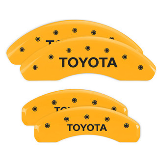 MGP® - Gloss Yellow Caliper Covers with Toyota Logotype Engraving (Full Kit, 4 pcs)