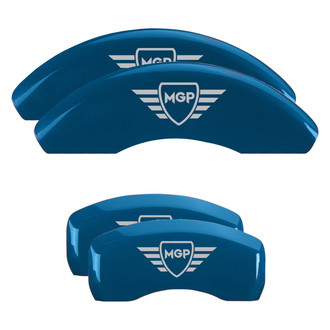 MGP® - Gloss Blue Caliper Covers with MGP Digitally Printed Logo (Full Kit, 4 pcs)