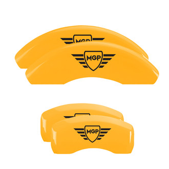 MGP® - Gloss Yellow Caliper Covers with MGP Digitally Printed Logo (Full Kit, 4 pcs)