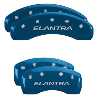 MGP® - Gloss Blue Caliper Covers with Elantra Engraving (Full Kit, 4 pcs)