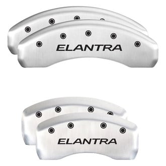 MGP® - Gloss White Caliper Covers with Elantra Engraving (Full Kit, 4 pcs)