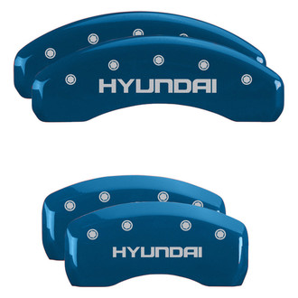 MGP® - Gloss Blue Caliper Covers with Hyundai Engraving (Full Kit, 4 pcs)