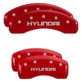 MGP® - Gloss Red Caliper Covers with Hyundai Engraving (Full Kit, 4 pcs)