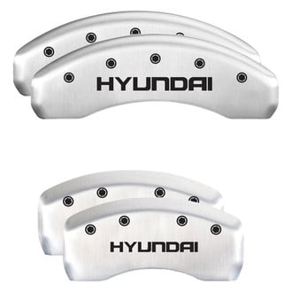 MGP® - Gloss White Caliper Covers with Hyundai Engraving (Full Kit, 4 pcs)