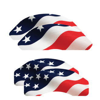 MGP® - Stars and Stripes Caliper Covers with Stars and Stripes Engraving (Full Kit, 4 pcs)