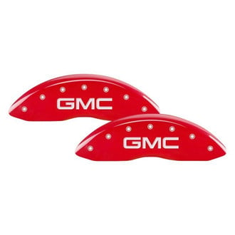 MGP® - Gloss Red Caliper Covers with GMC Engraving (Full Kit, 4 pcs)