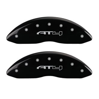 MGP® - Gloss Black Caliper Covers with AT4 Outline Engraving (Full Kit, 4 pcs)