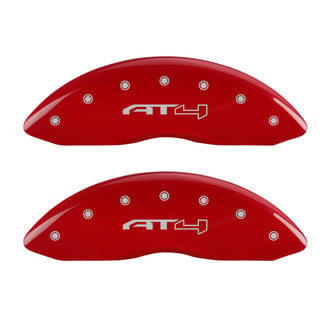 MGP® - Gloss Red Caliper Covers with AT4 Outline Engraving (Full Kit, 4 pcs)