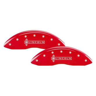 MGP® - Gloss Red Caliper Covers with Lincoln / Star Logo Engraving (Full Kit, 4 pcs)