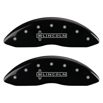 MGP® - Gloss Black Caliper Covers with Lincoln / Star Logo Engraving (Full Kit, 4 pcs)