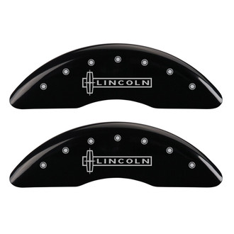 MGP® - Gloss Black Caliper Covers with Lincoln / Star Logo Engraving (Full Kit, 4 pcs)