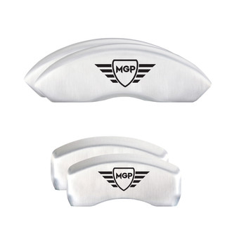 MGP® - Gloss White Caliper Covers with MGP Engraving (Full Kit, 4 pcs)