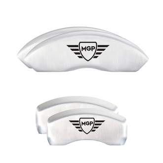 MGP® - Gloss White Caliper Covers with MGP Engraving (Full Kit, 4 pcs)