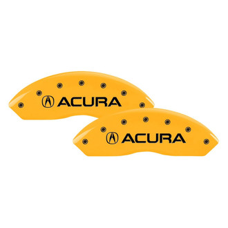 MGP® - Gloss Yellow Caliper Covers with Acura Engraving (Full Kit, 4 pcs)