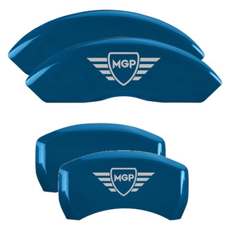 MGP® - Gloss Blue Caliper Covers with MGP Digitally Printed Logo (Full Kit, 4 pcs)