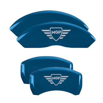 MGP® - Gloss Blue Caliper Covers with MGP Engraving (Full Kit, 4 pcs)