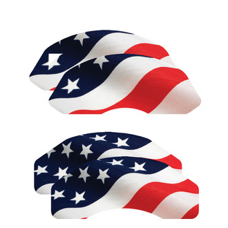 MGP® - Stars and Stripes Caliper Covers with Stars and Stripes Engraving (Full Kit, 4 pcs)