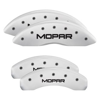 MGP® - Gloss White Caliper Covers with Mopar Engraving (Full Kit, 4 pcs)
