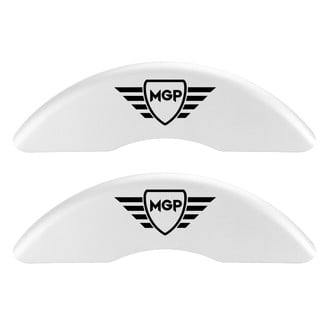 MGP® - Gloss White Caliper Covers with MGP Engraving (Full Kit, 4 pcs)
