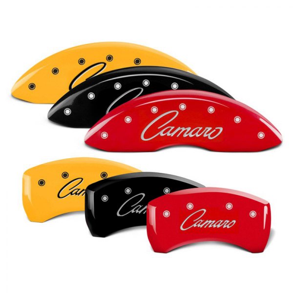  MGP® - Caliper Covers with Camaro Classic Cursive Engraving (Full Kit, 4 pcs)