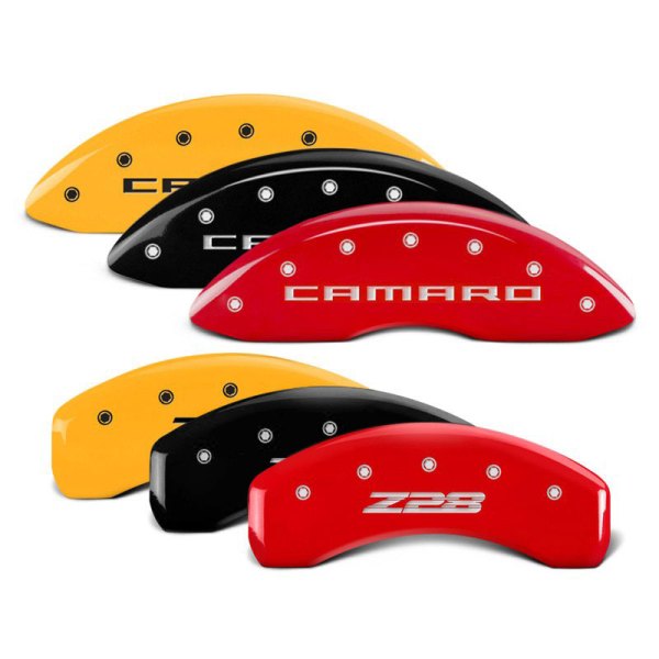  MGP® - Caliper Covers with Front Camaro Gen 5 and Rear Z28 Engraving (Full Kit, 4 pcs)