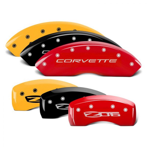  MGP® - Caliper Covers with Front Corvette and Rear Z06 Engraving (Full Kit, 4 pcs)