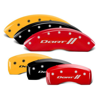 MGP® - Caliper Covers with Dart and Stripes Engraving (Full Kit, 4 pcs)