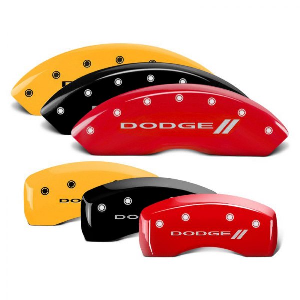  MGP® - Caliper Covers with Dodge and Stripes Engraving (Full Kit, 4 pcs)