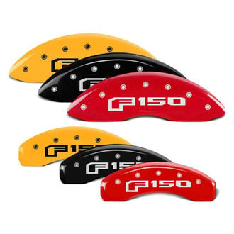 MGP® - Caliper Covers with Ford F-150 Logo Engraving from 2015 (Full Kit, 4 pcs)