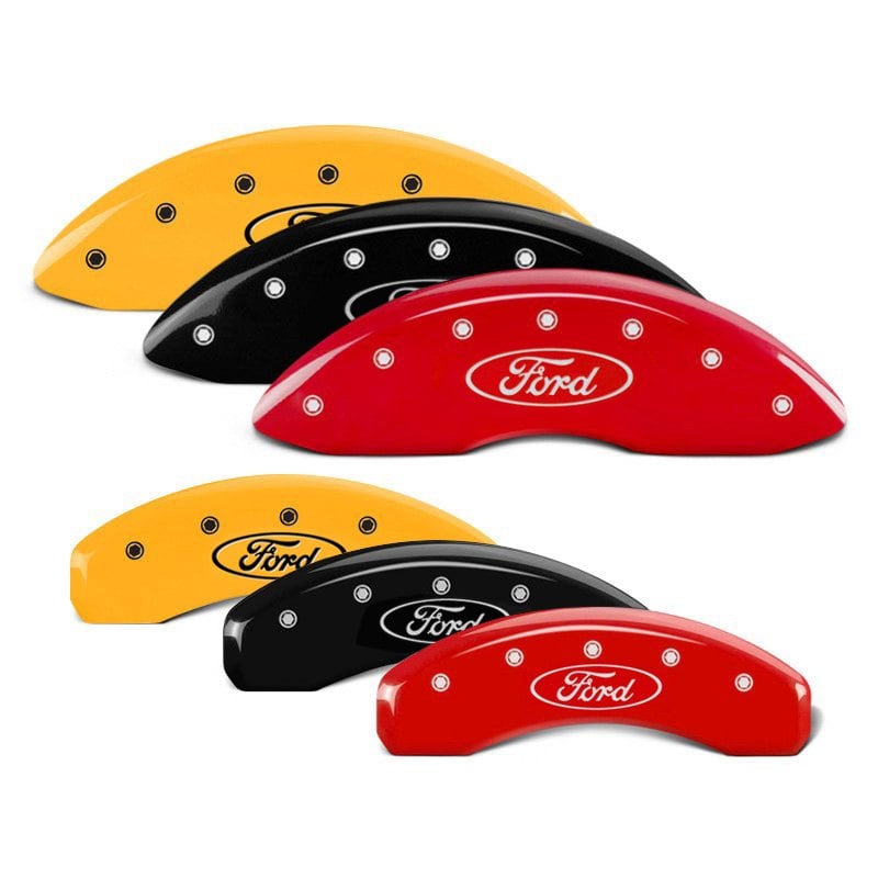 Yellow Caliper Covers Set of 4 for 2021 Bronco Sport w/Ford Oval Logo