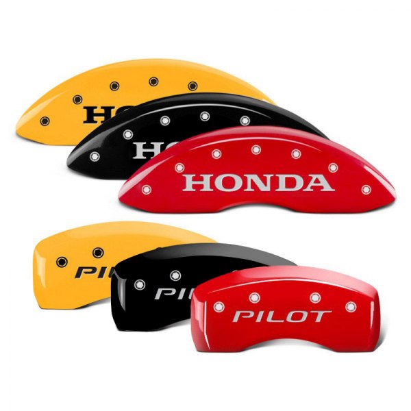  MGP® - Caliper Covers with Front Honda and Rear 2016/Pilot Engraving (Full Kit, 4 pcs)