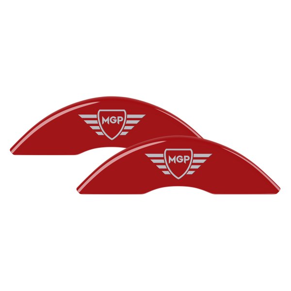 MGP® - Gloss Red Front Caliper Covers with MGP Engraving (Full Kit, 4 pcs)