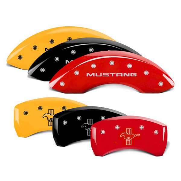  MGP® - Caliper Covers with Front Mustang and Rear Bar and Pony S197 Engraving (Full Kit, 4 pcs)