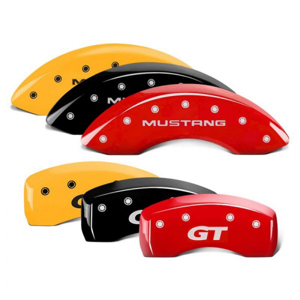  MGP® - Caliper Covers with Front Mustang and Rear GT Engraving (Full Kit, 4 pcs)