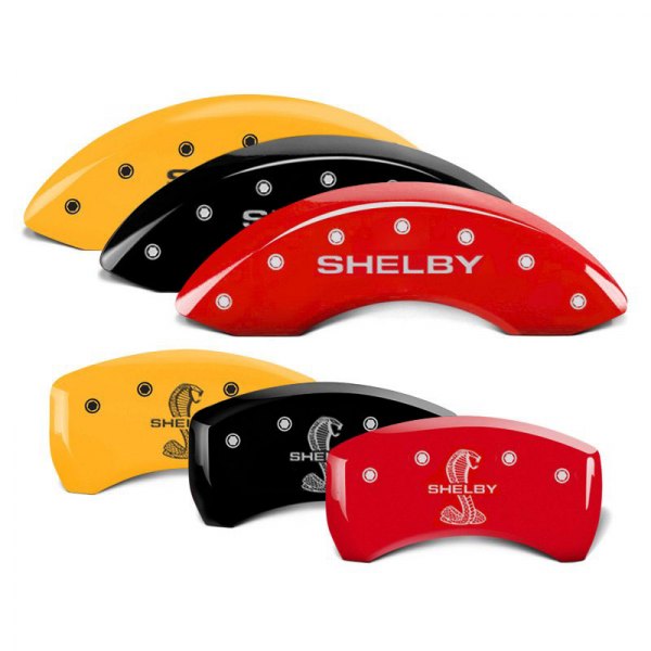  MGP® - Caliper Covers with Front Shelby and Rear Tiffany Snake Engraving (Full Kit, 4 pcs)
