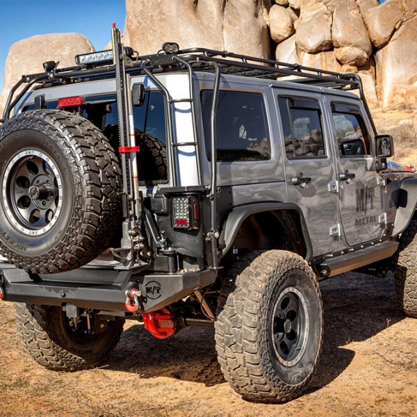 MICKEY THOMPSON® - CLASSIC BAJA LOCK Matte Black with Machined Flange on Jeep Wrangler