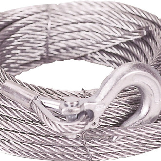 Mile Marker® - 3/8" x 100' Steel Winch Cable with Hook