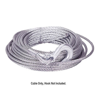 Mile Marker® - 7/32" x 50' Steel Winch Cable with Hook