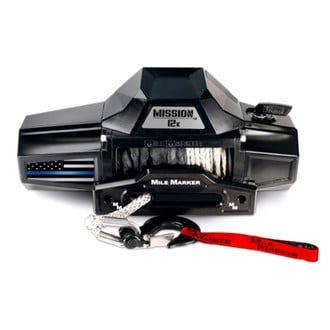 Mile Marker® - Flag Series Thin Blue Line Edition Mission Winch