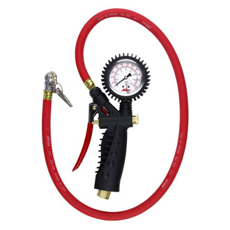 Milton® - Professional™ 0 to 160 psi Pistol Grip Dial Tire Inflator with Ball Foot Air Chuck with Clip
