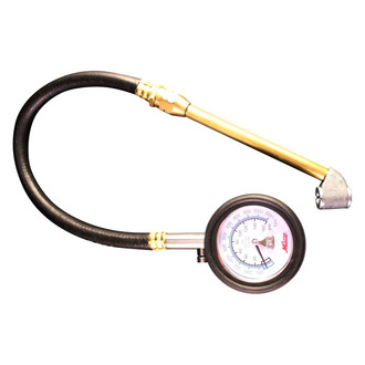 Milton® - 0 to 160 psi High Pressure Dial Dual Head Air Chuck Dial Tire Pressure Gauge with Hose
