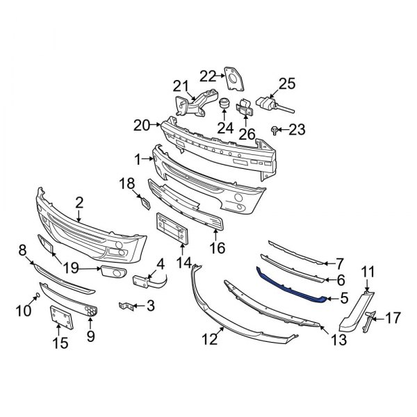 Bumper Cover Spacer Panel