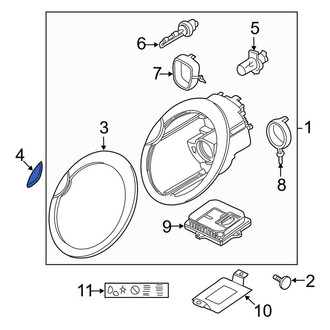 Mini OE - Left Headlight Washer Cover
