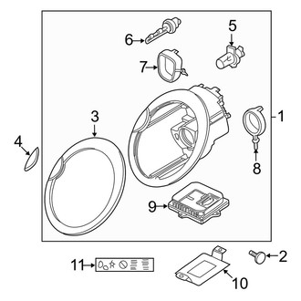 Mini OE - Front Lamps - Headlamp Components