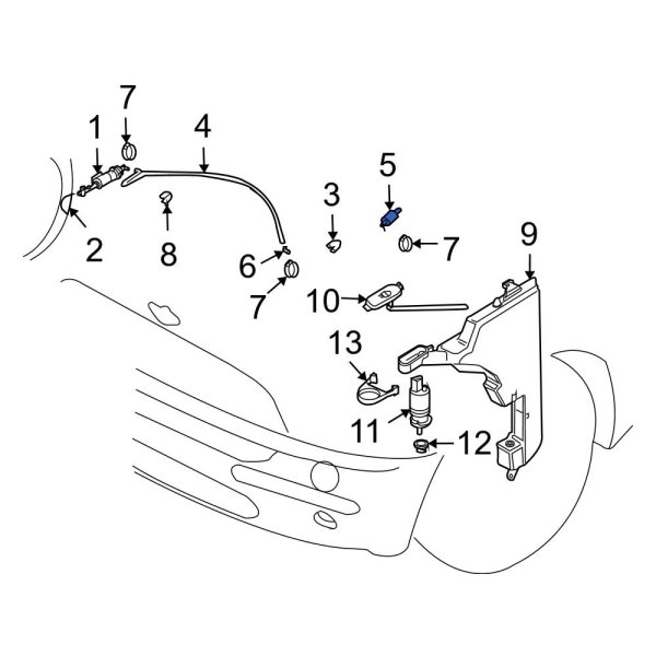 Headlight Washer Hose Connector