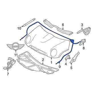 Mini OE - Front Hood Release Cable
