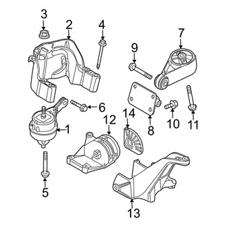Mini OE - Engine / Transaxle - Engine & Transmission Mounting (Convertible Naturally Aspirated)