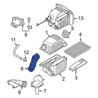 Mini OE - Upper Engine Air Intake Hose
