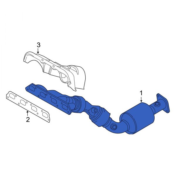 Catalytic Converter with Integrated Exhaust Manifold