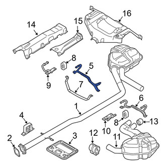Mini OE - Right Upper Exhaust Muffler Bracket
